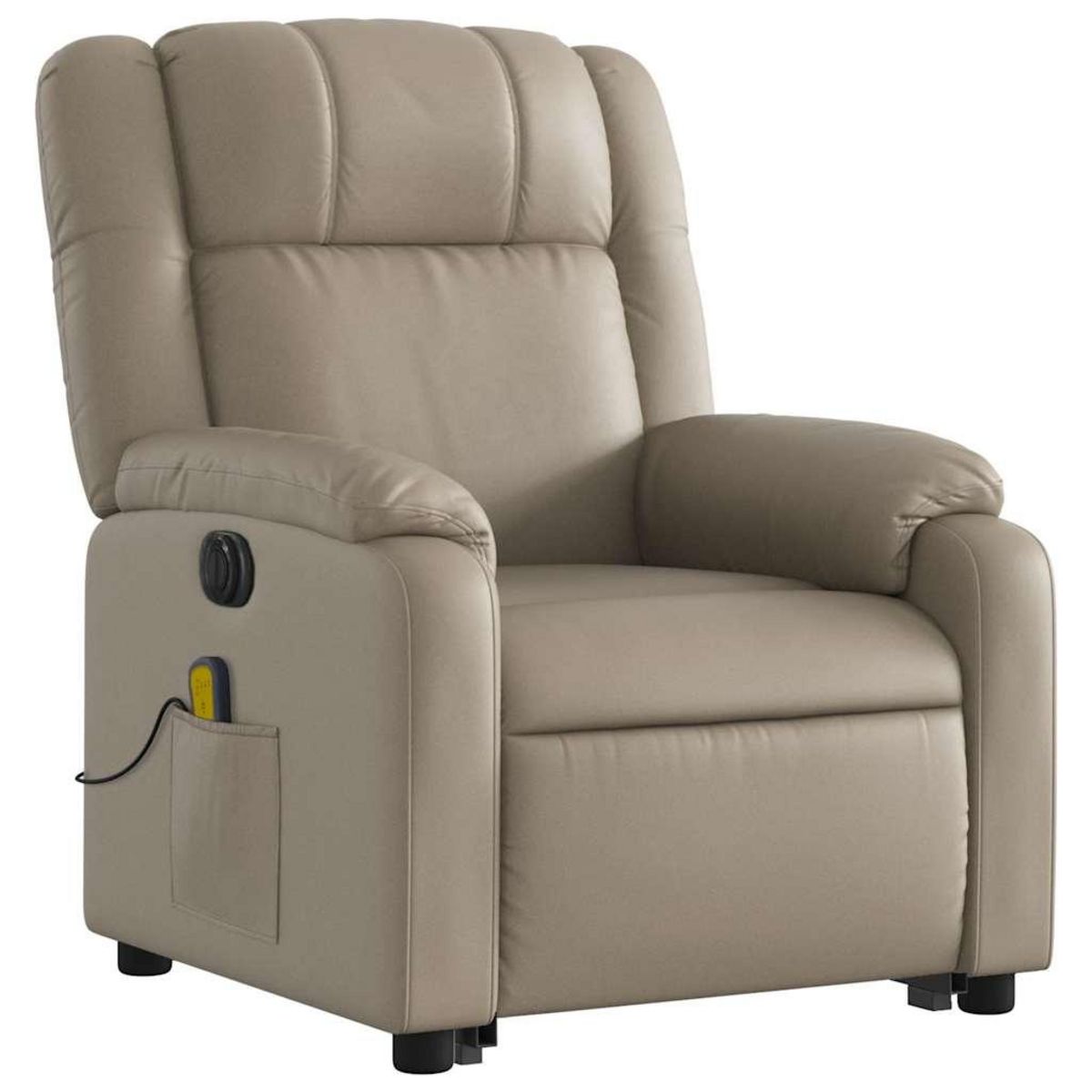 VIDAXL Fauteuil inclinable de massage electrique cappuccino similicuir