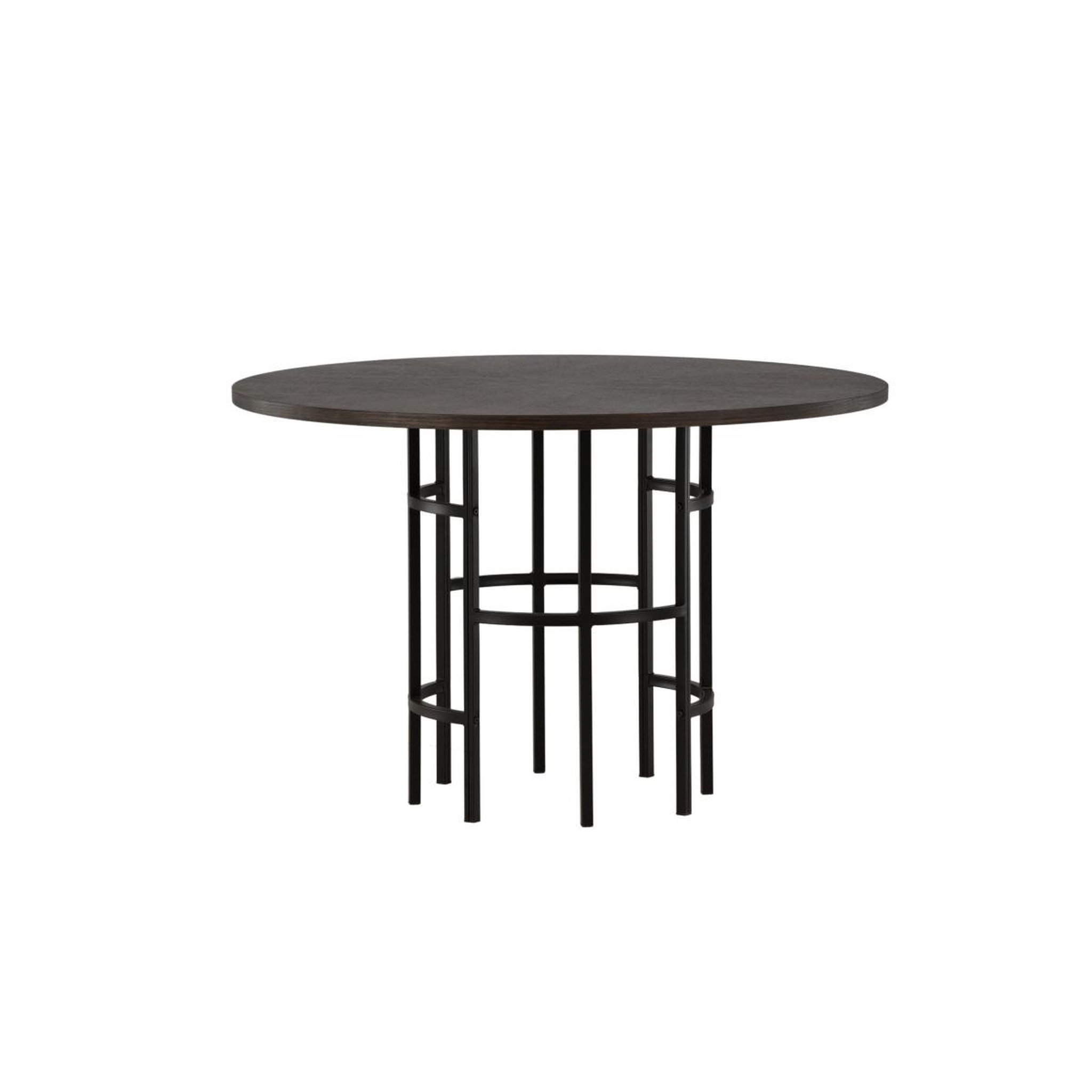 Voir la diapositive 3 : Paris Prix Table à manger ronde  copenhagen  115cm marron