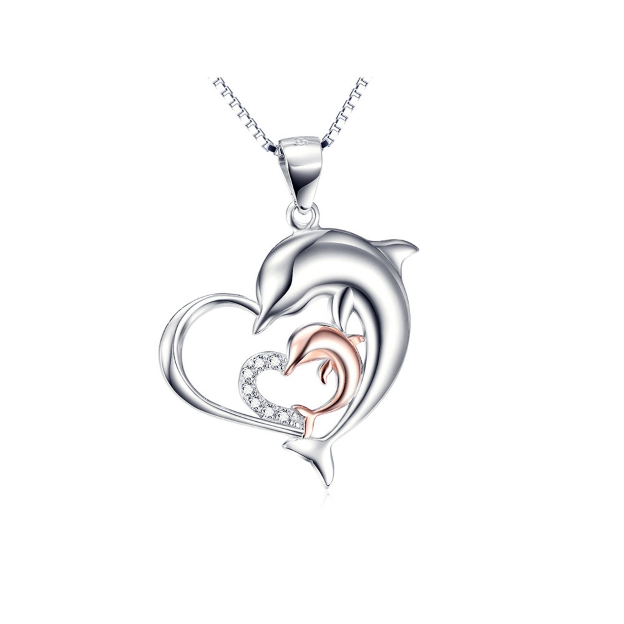 Charme Dauphins En Argent 925/1000 - Neuf Avec étiquettes, Marque Jewellerybox