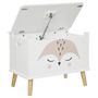 Voir la diapositive 2 : Atmosphera Kids Coffre à Jouets Enfant  Renard  54cm Blanc