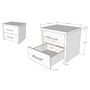 Voir la diapositive 4 : Vipack Vipack Table de chevet a 2 tiroirs Aline Chene clair
