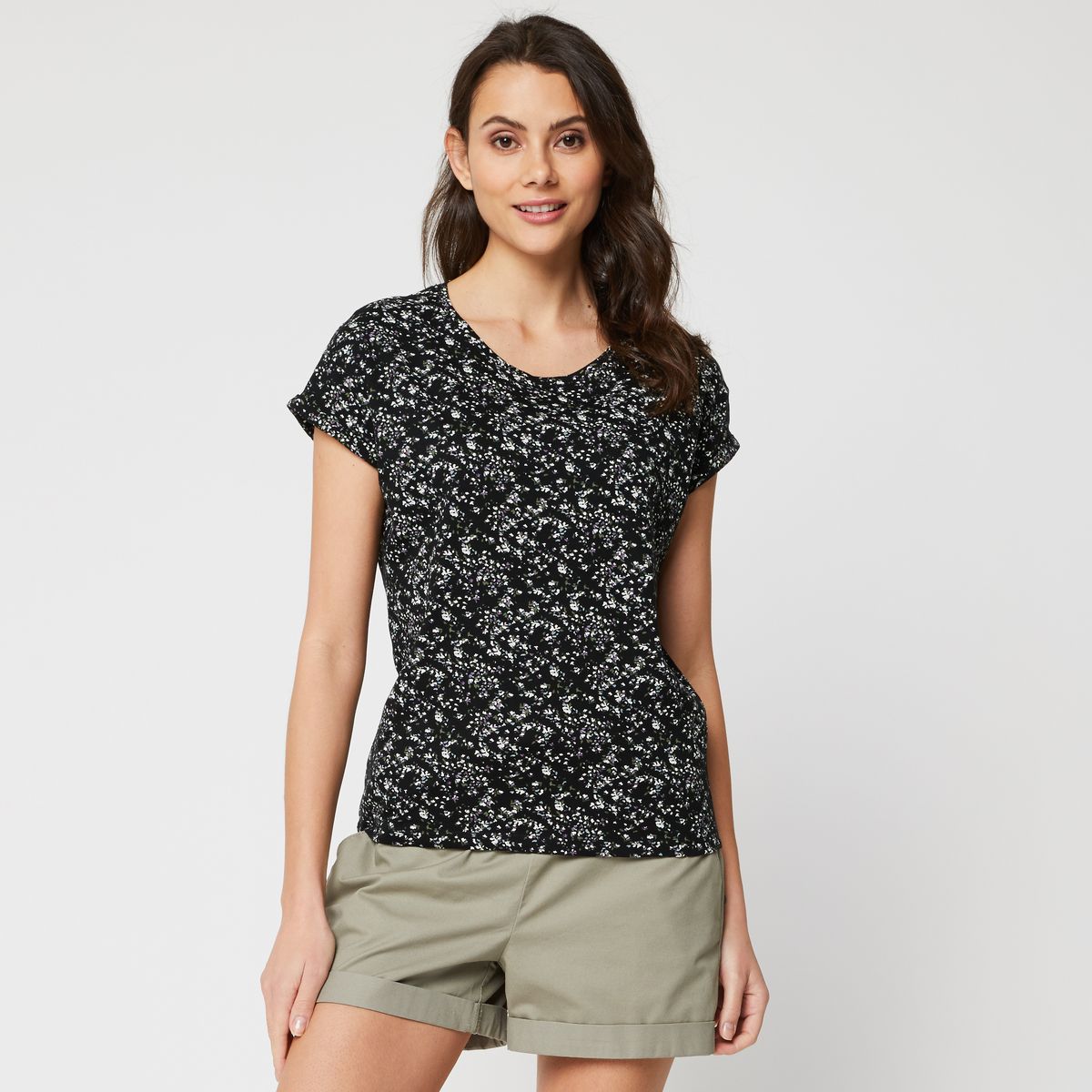 INEXTENSO T-shirt noir femme