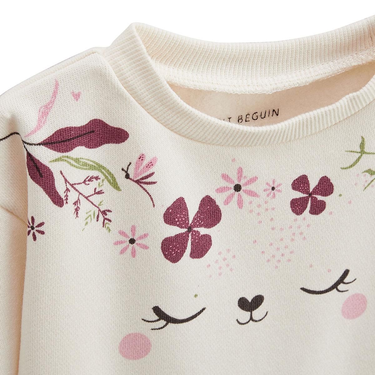 Petit Béguin Robe enfant en molleton Mila