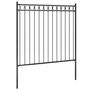 Voir la diapositive 2 : VIDAXL Cloture de jardin Acier 1,7x1,5 m Noir