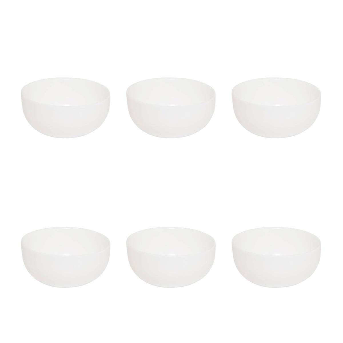 SECRET DE GOURMET Lot de 6 Bols  Mathilde  15cm Blanc
