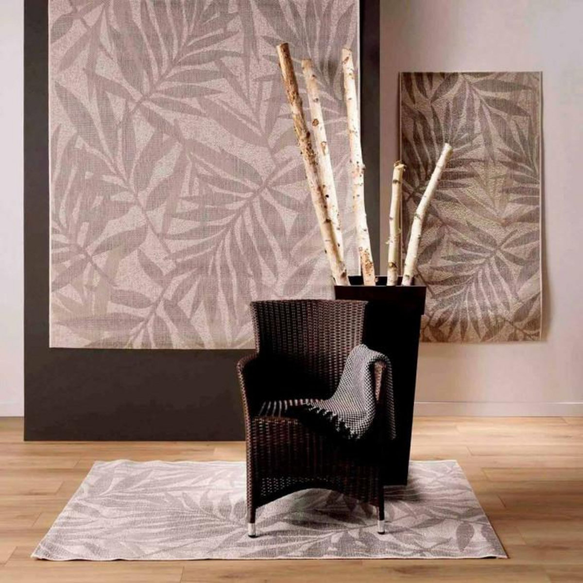 Paris Prix Tapis Tissé Déco  Palmyre  80x150cm Naturel