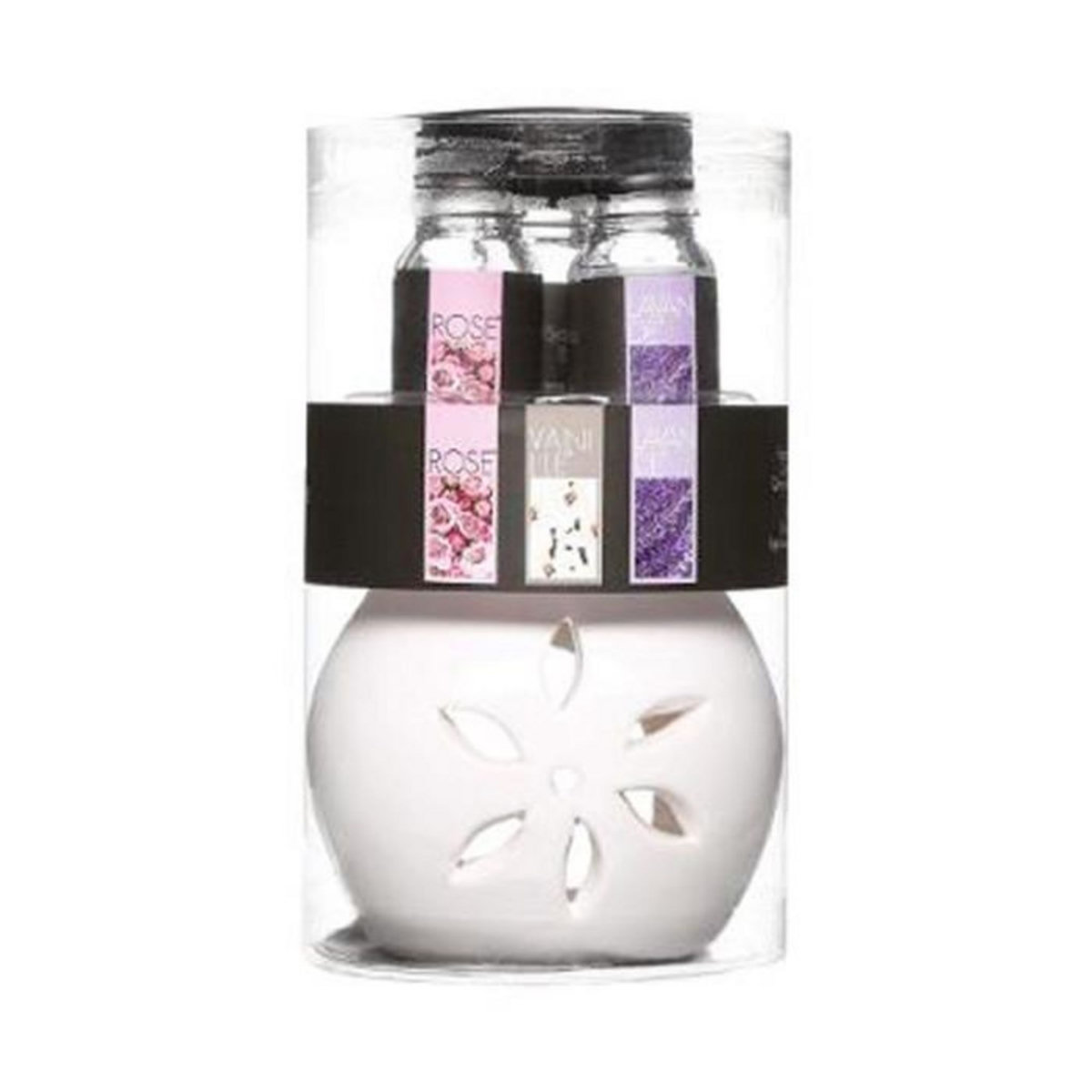 ATMOSPHERA Brûle-Parfum & 3 Flacons d'Huiles  Pura  10ml Floral