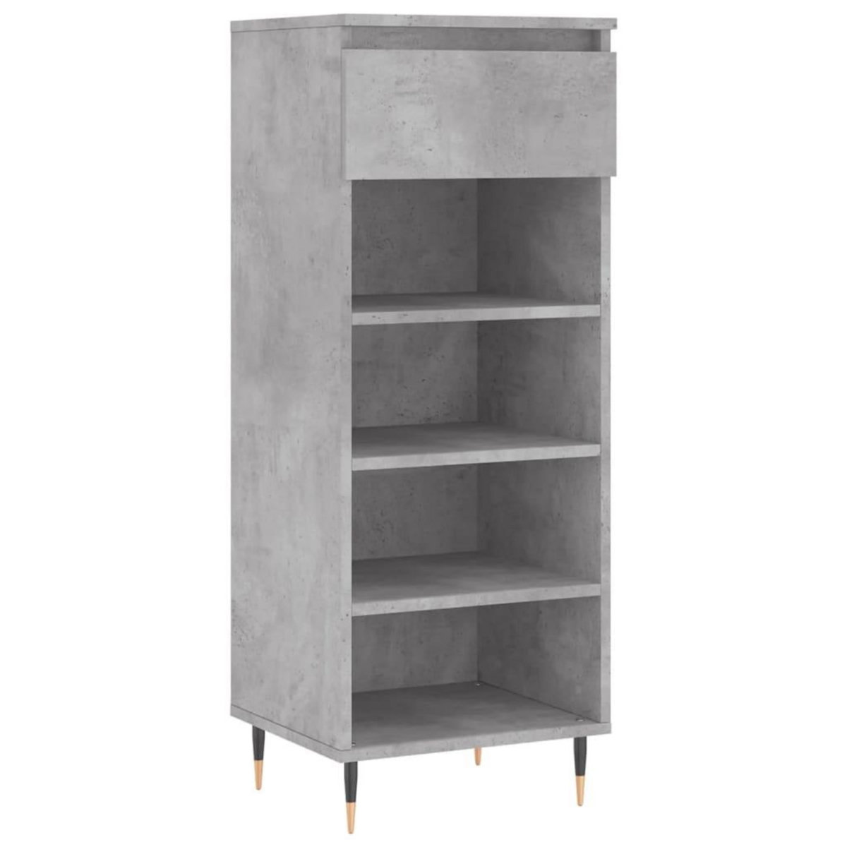 VIDAXL Armoire a chaussures Gris beton 40x36x105 cm Bois d'ingenierie