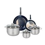 ELO Ensemble de 2 Poêles de cuisson 20 et 28 cm et 3 faitouts 14, 16 et 24 cm Elo Prima Brillant