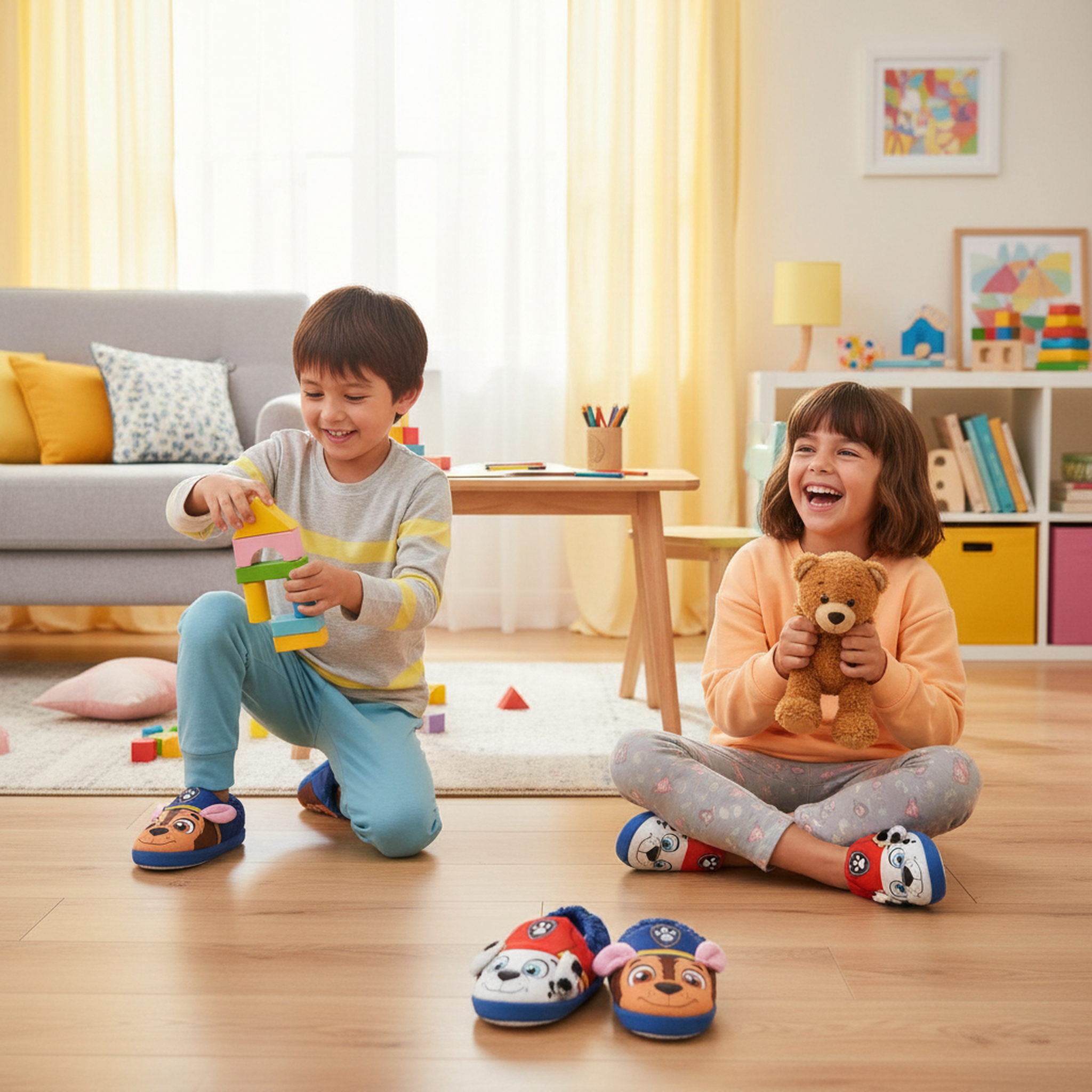 Voir la diapositive 4 : Pat Patrouille Ozabi pack 2 paires chaussons enfant pat patrouille antidérapants