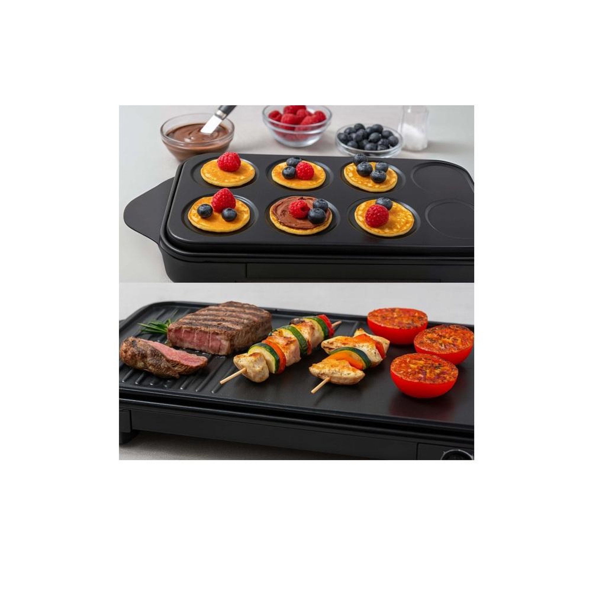 Voir la diapositive 2 : LIVOO Crêpière + grill 1500w 8x11.5cm - DOC349N