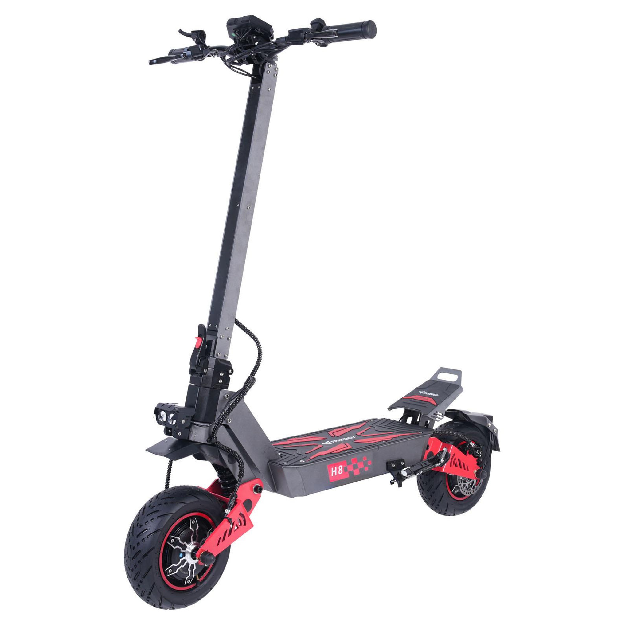 Voir la diapositive 2 : FREEBOY Trottinette électrique performante freeboy h8 – double moteur, 60 v 28 ah, 11 pouces tout-terrain