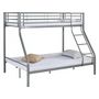 Voir la diapositive 1 : Habitat et Jardin Lit superposé en métal  Leo  Sommiers inclus - 90/140 x 190 cm - Gris