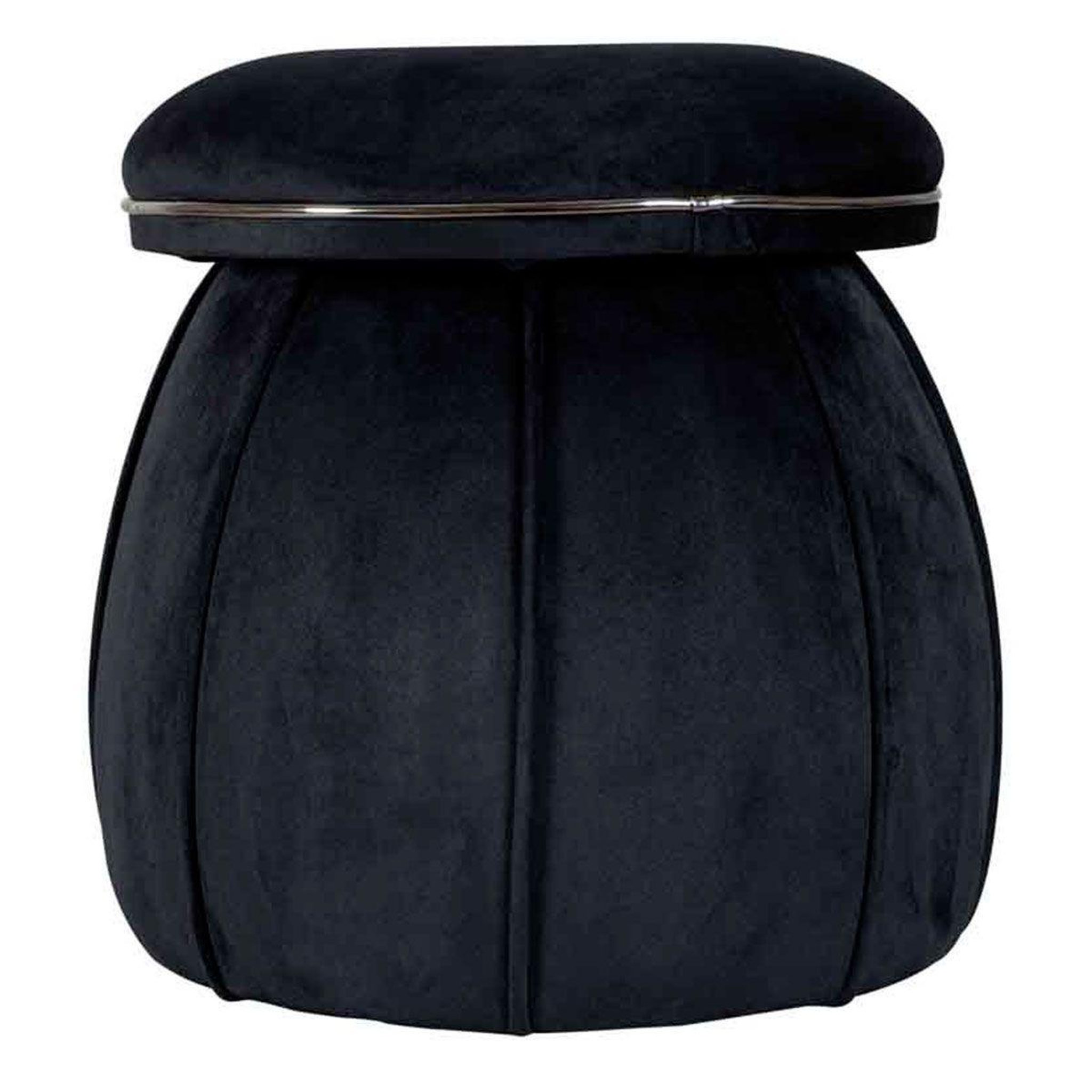 Voir la diapositive 1 : Paris Prix Tabouret Rond Design  Corin  55cm Noir & Gris