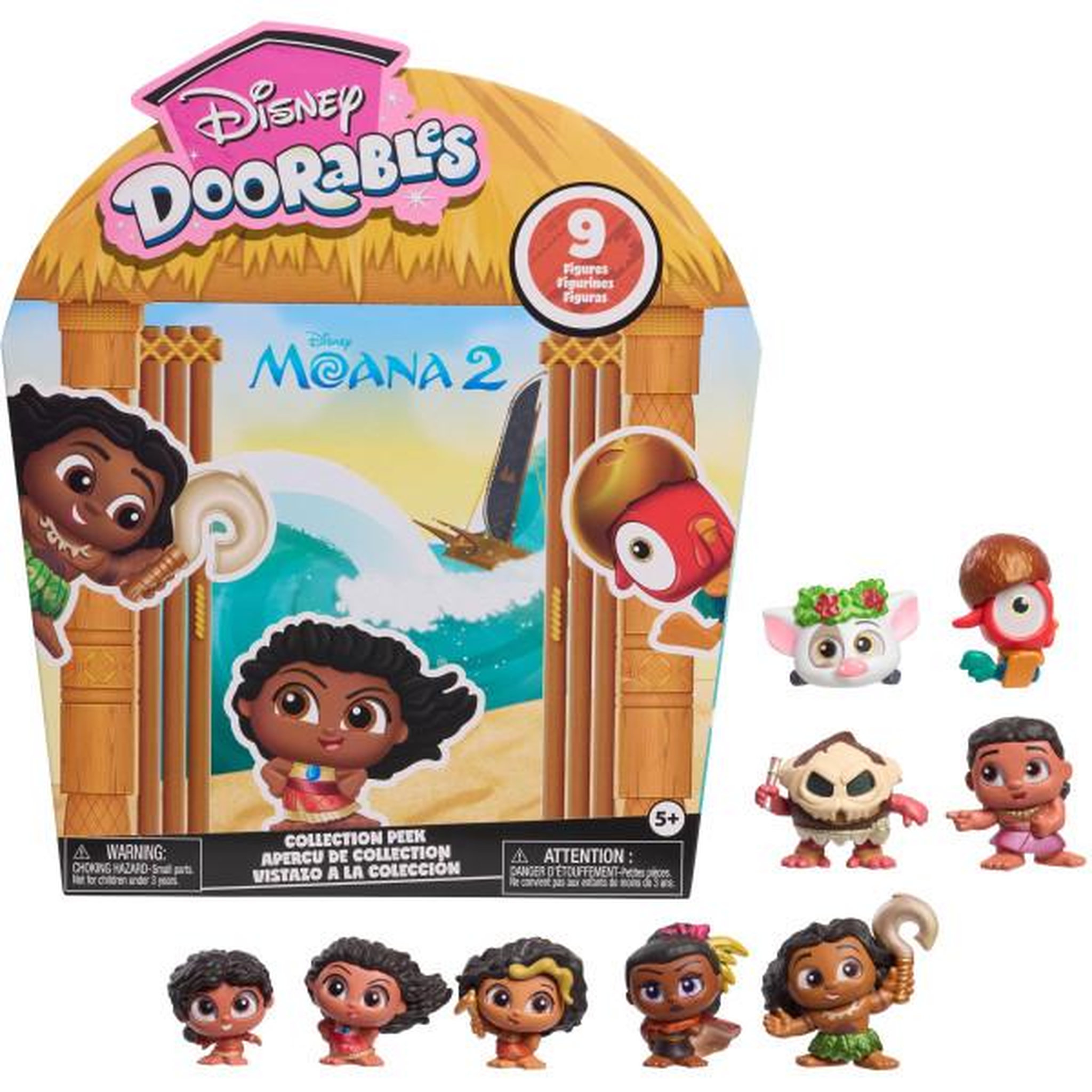 JUST PLAY Doorables Vaiana Coffret collector, Doorables Disney, Figurine a collectionner de 3,8 cm, Des 5 ans