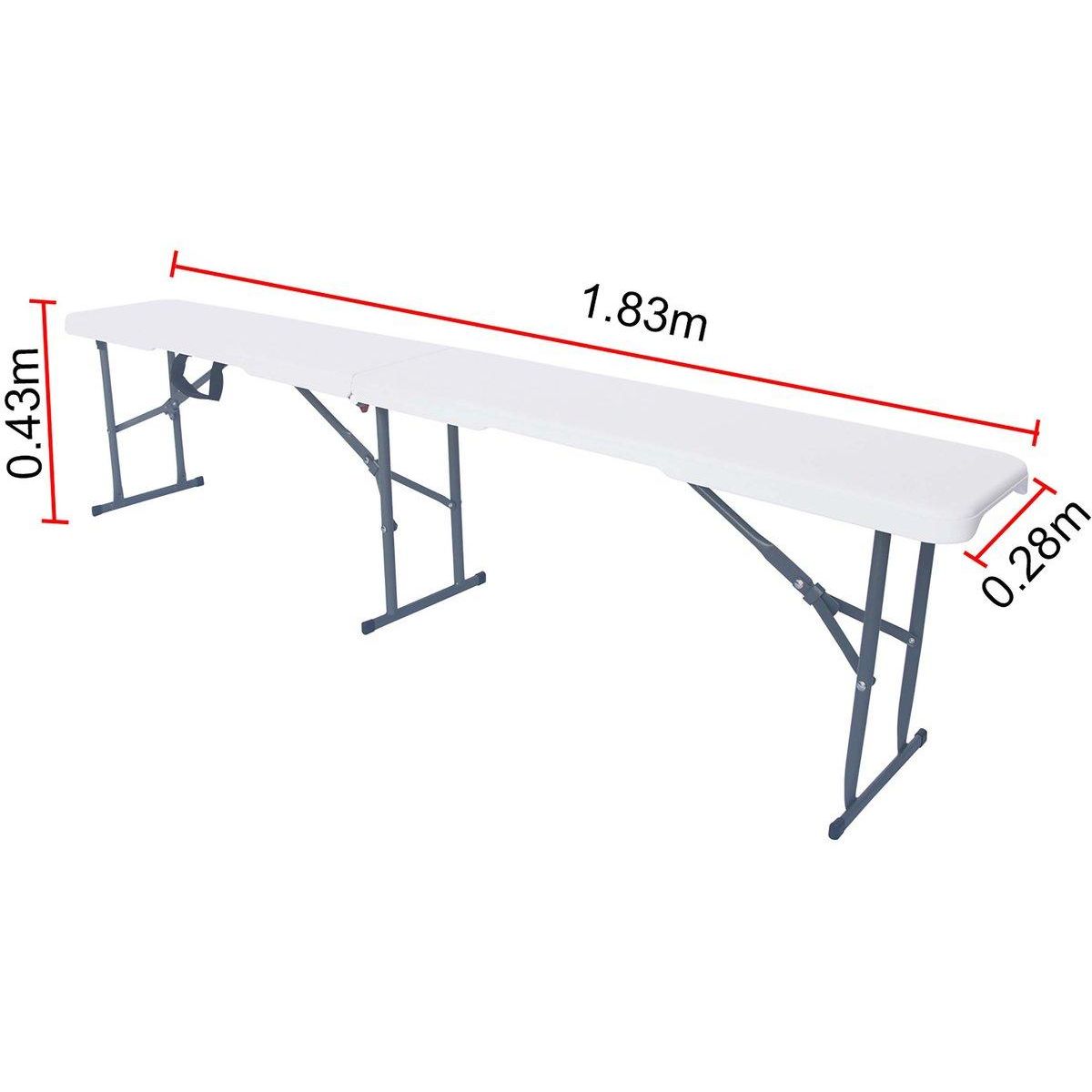 Habitat et Jardin Banc pliant  Foldy  - 183 x 28 x 43 cm - Blanc