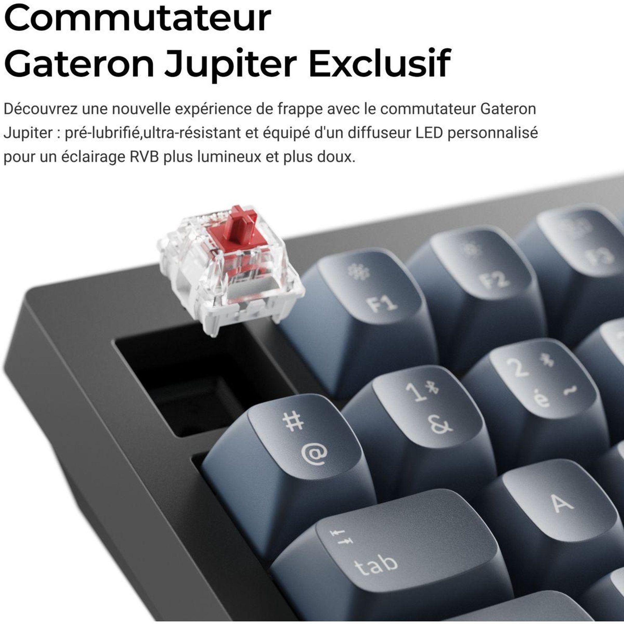 Voir la diapositive 3 : KEYCHRON Clavier gamer sans fil V6 Max QMK/VIA Wireles