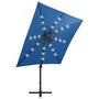 Voir la diapositive 3 : VIDAXL Parasol de jardin en porte-a-faux et mat et lumieres LED