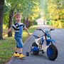Voir la diapositive 2 : HOMCOM Moto cross électrique enfant 3 à 5 ans 12 V 3-8 Km/h  avec roulettes latérales amovibles dim. 106,5L x 51,5l x 68H cm bleu