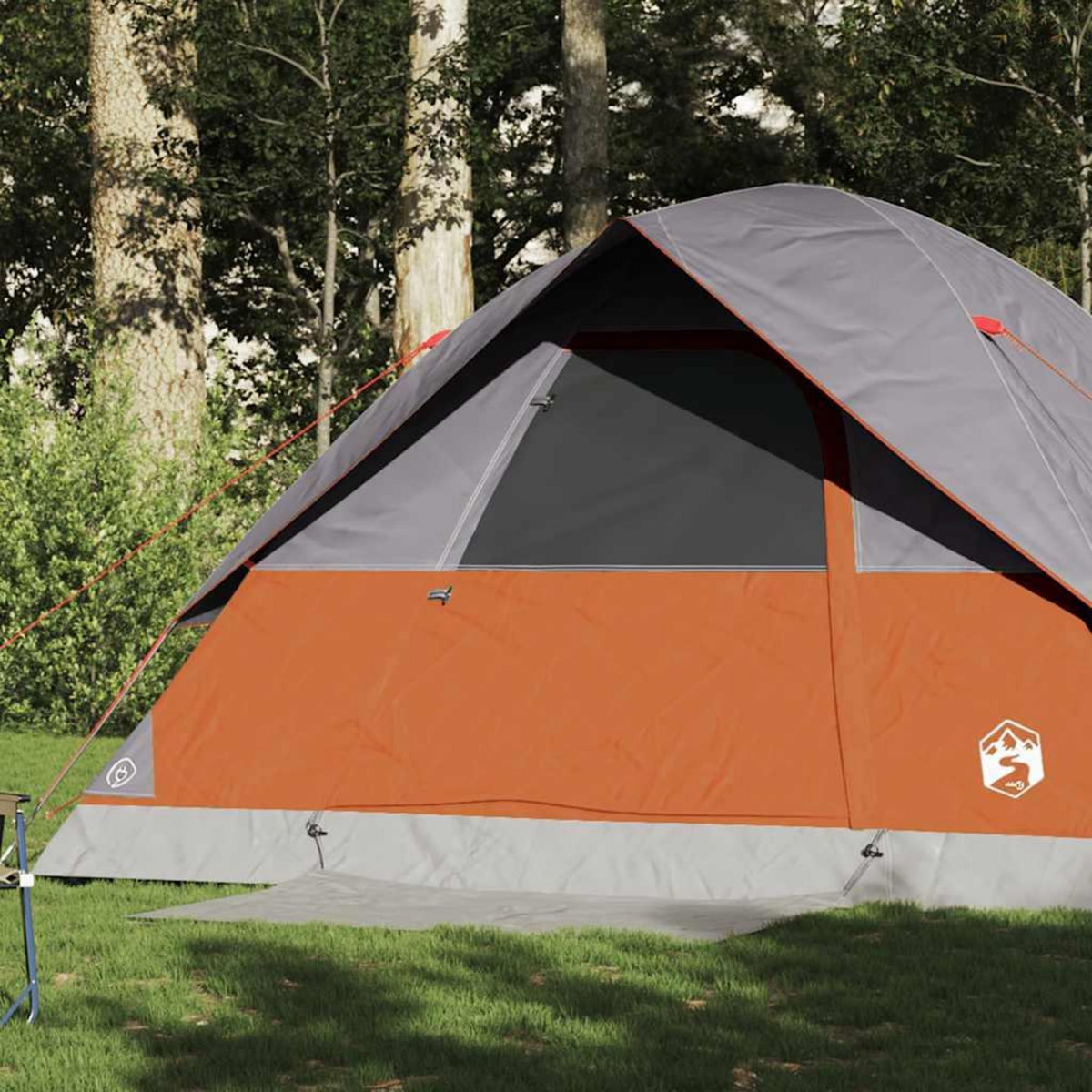 VIDAXL Tente familiale a dome 6 personnes orange impermeable