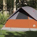 VIDAXL Tente familiale a dome 6 personnes orange impermeable