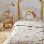 FUTURE HOME Parure de lit enfant en coton 57 fils imprimé