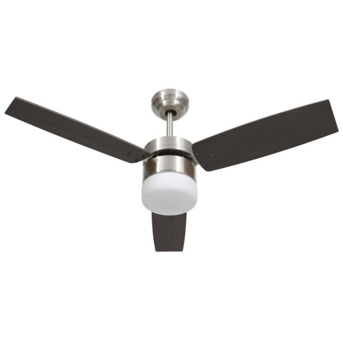 VIDAXL Ventilateur de plafond lampe et télécommande 108cm Marron foncé