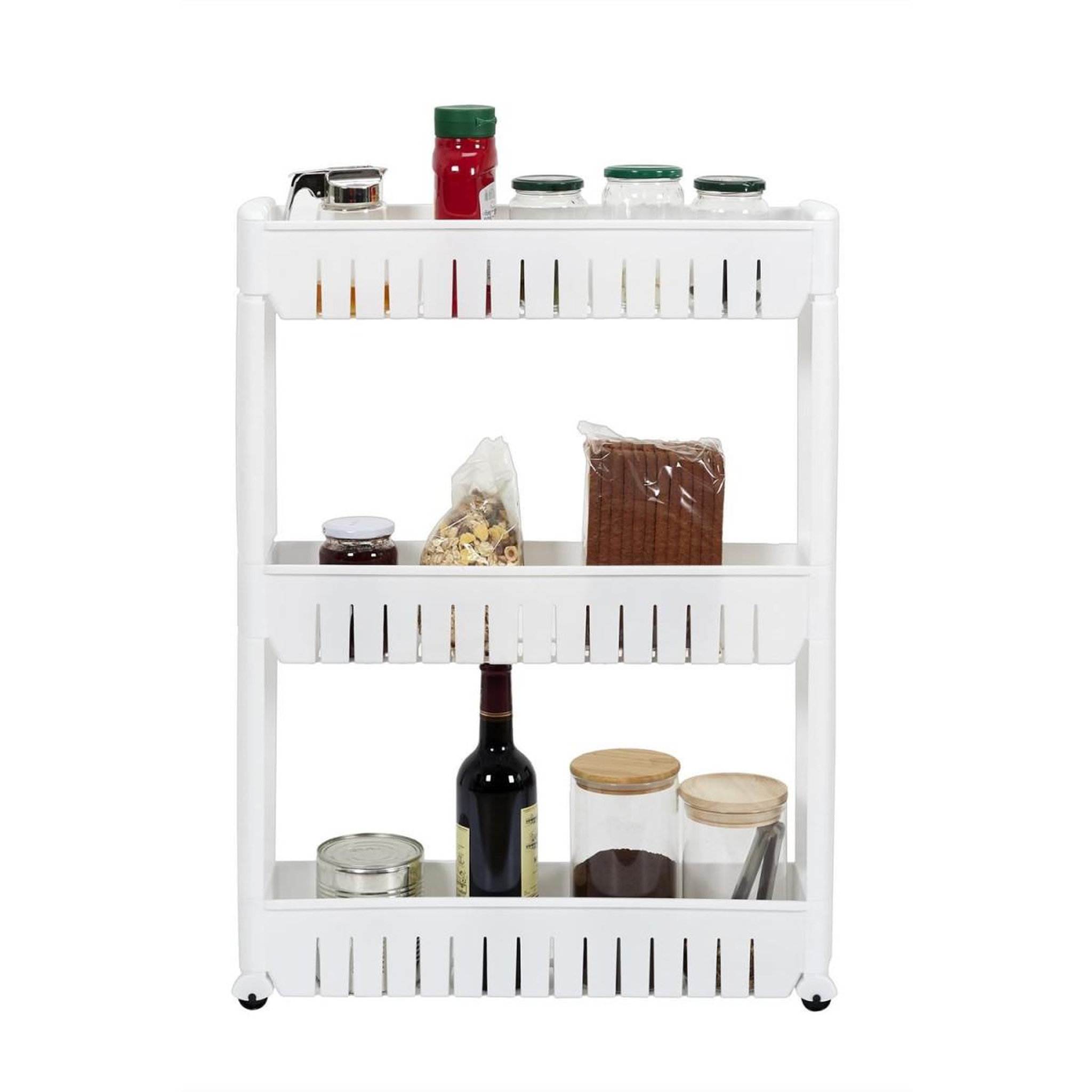 Voir la diapositive 5 : Je cherche une idee Desserte de cuisine  3 niveaux  70cm blanc