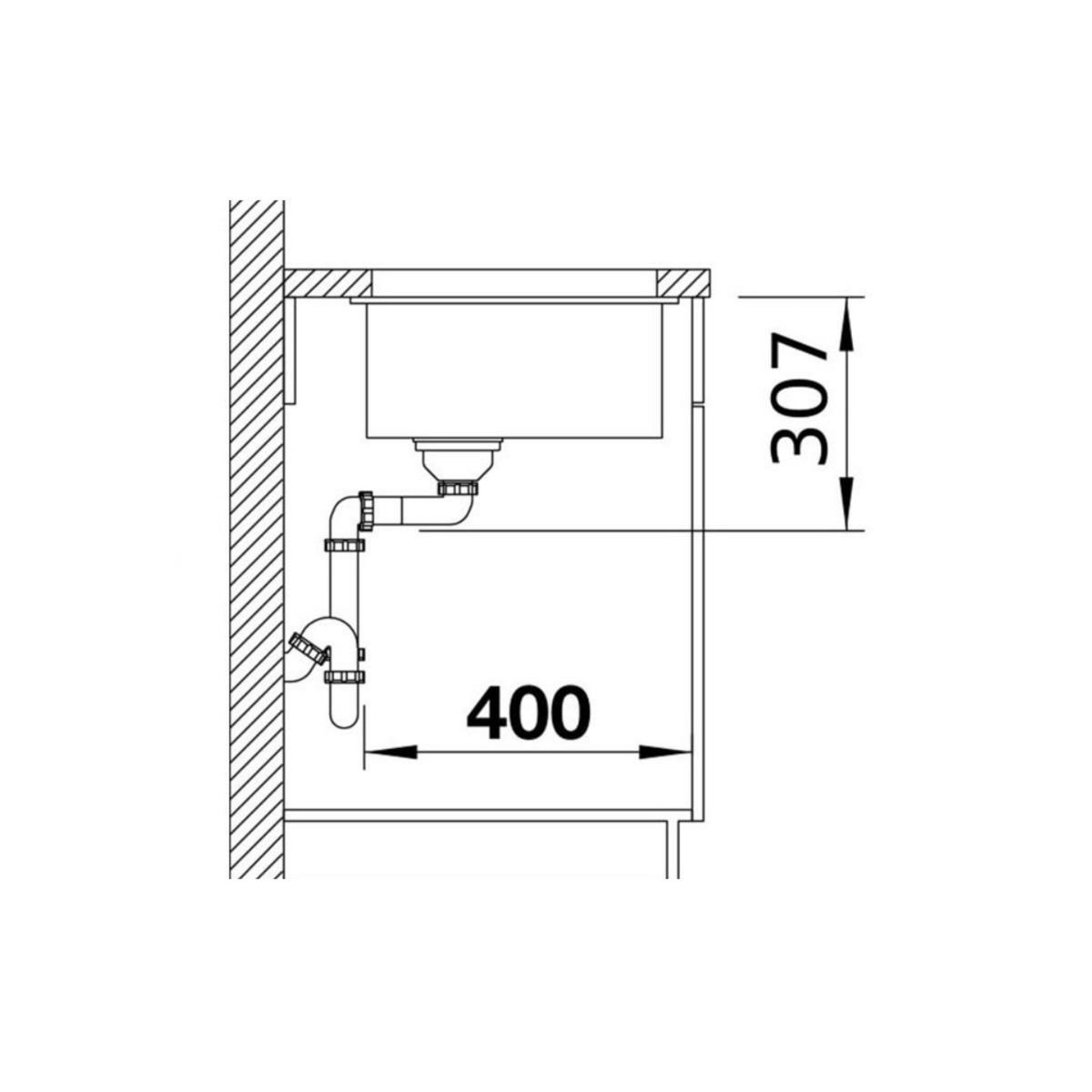 Blanco Evier à encastrer 60cm silgranit anthracite - 523432
