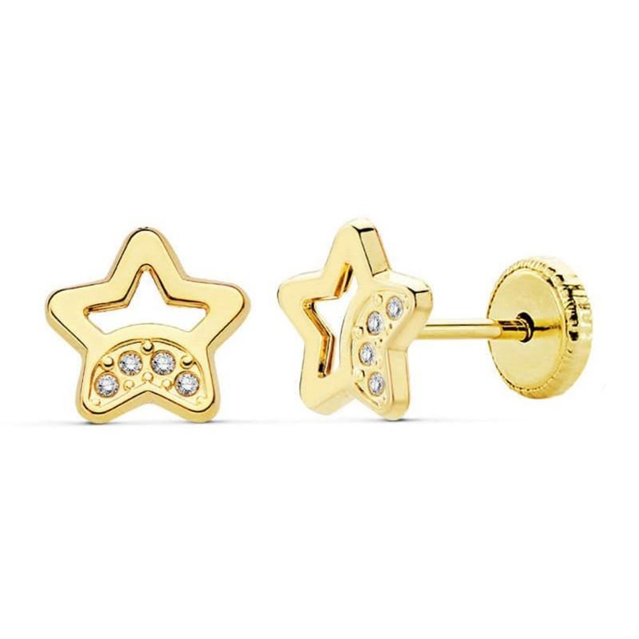 L'ATELIER D'AZUR Boucles d'Oreilles Or 18 Carats 750/000 Jaune - Etoile