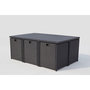 Voir la diapositive 5 : CONCEPT USINE Table et chaise 10 places encastrables alu résine noir-gris SUNSET