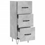 Voir la diapositive 5 : VIDAXL Buffet Gris beton 34,5x34x90 cm Bois d'ingenierie