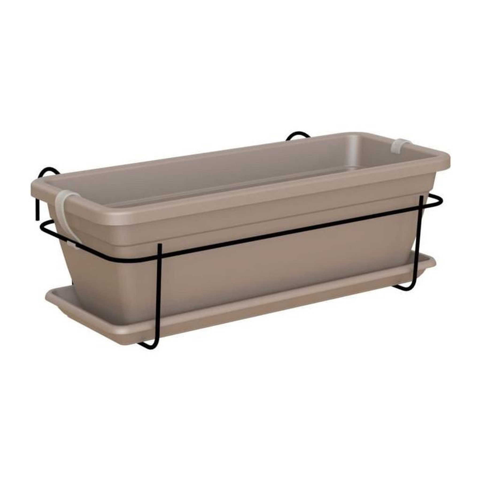 ARTEVASI ARTEVASI - Kit balcon Jardiniere venezia 50cm taupe 50 x 19,5 x h16,3 cm - 1,16l