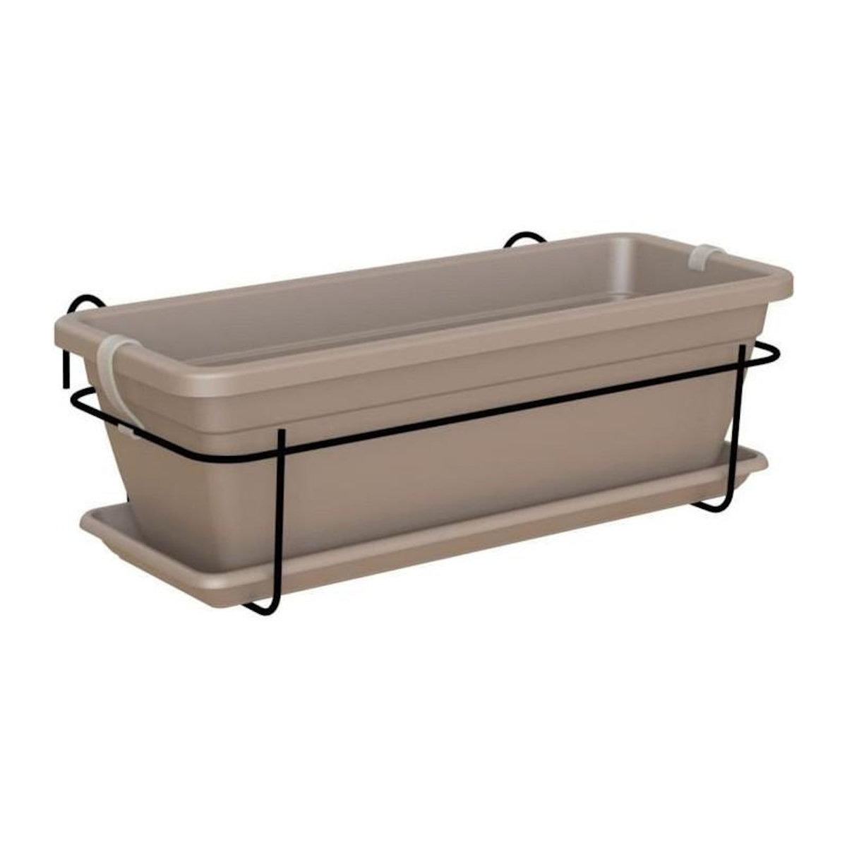 ARTEVASI ARTEVASI - Kit balcon Jardiniere venezia 50cm taupe 50 x 19,5 x h16,3 cm - 1,16l