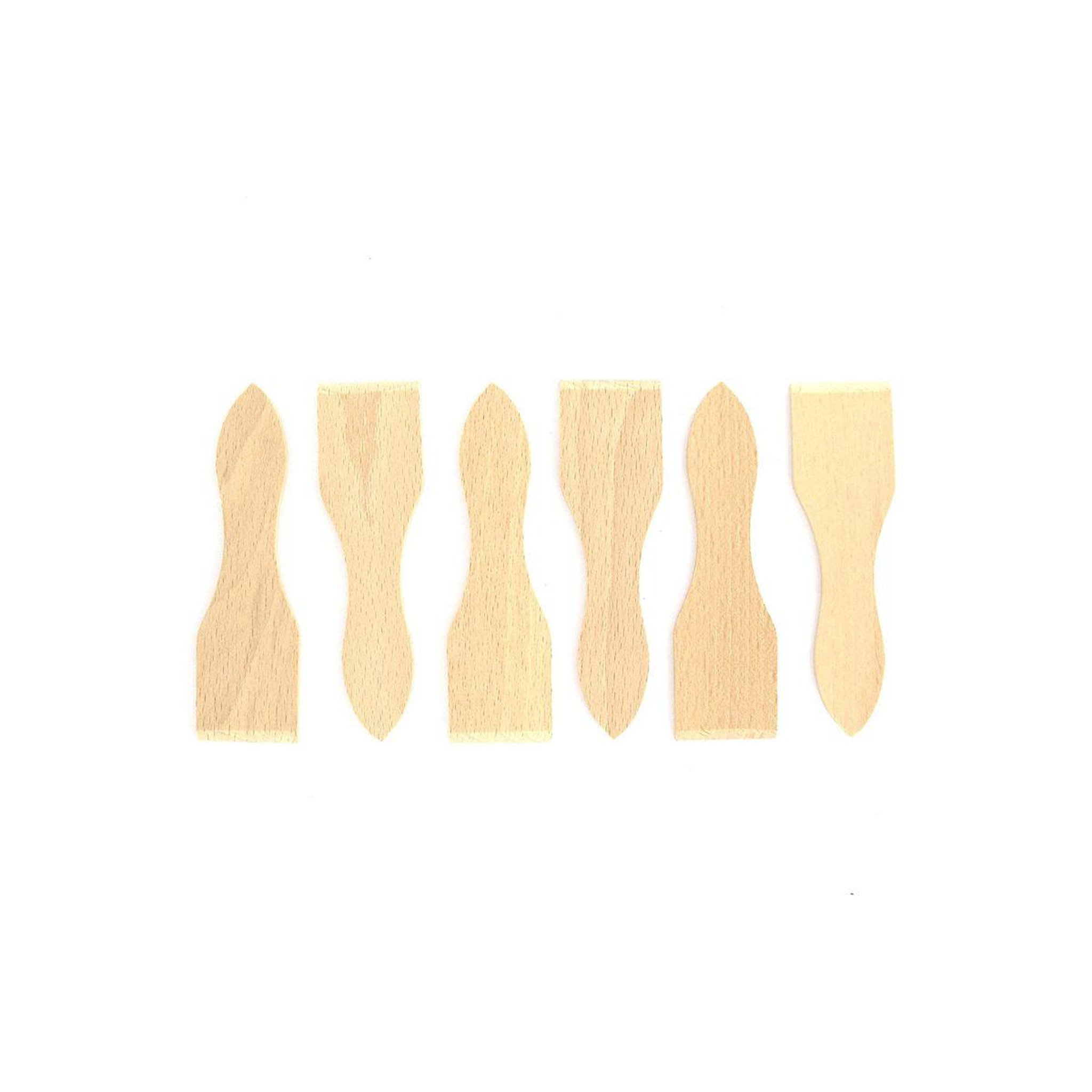 Fackelmann Lot de 6 spatules à raclette en bois 13 cm fsc fackelmann