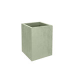 Eda Pot de fleurs carré Basalt Up 29,5 x 29,5 cm - 21 L - Vert amande - Eda