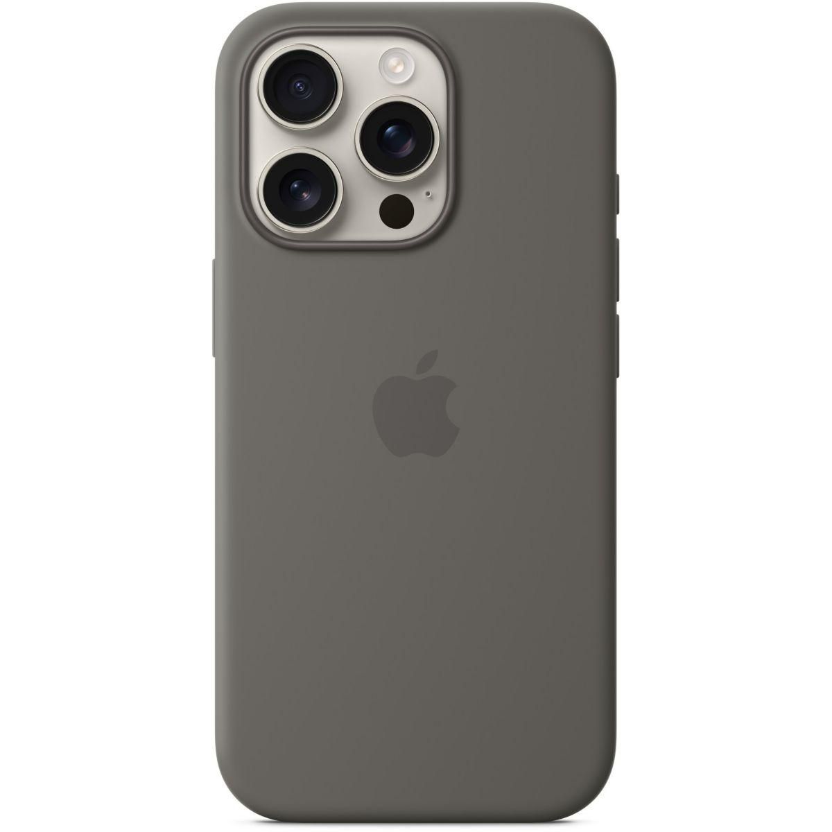 APPLE Coque iPhone 16 Pro MagSafe Gris minéral