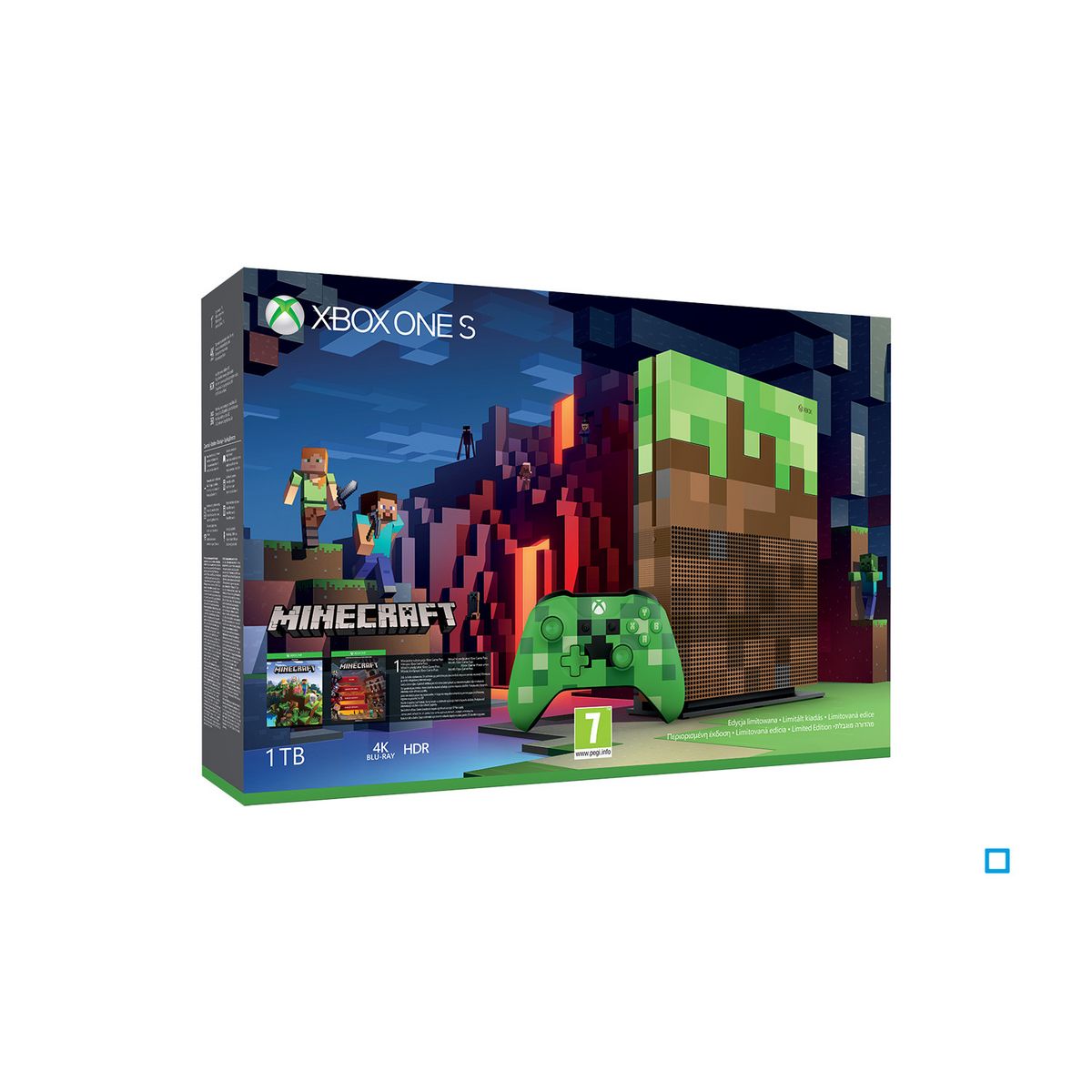 MICROSOFT Console Xbox One S 1To - Limited Edition Minecraft