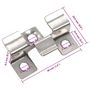 Voir la diapositive 5 : VIDAXL Clip de fixation de terrasse 100pcs et 200 vis Acier inoxydable