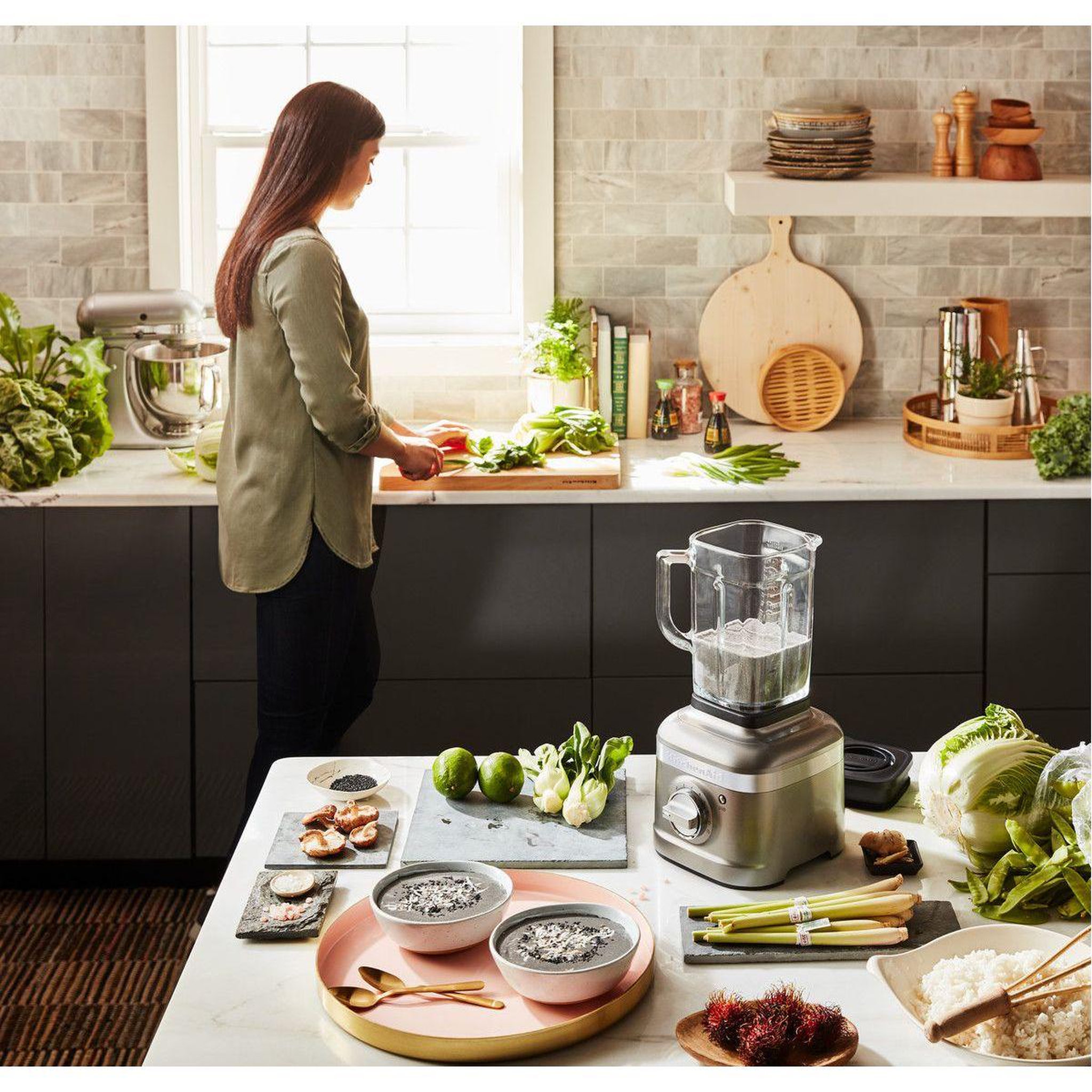 Voir la diapositive 3 : KitchenAid Blender k400 artisan gris etain 5ksb4026ems