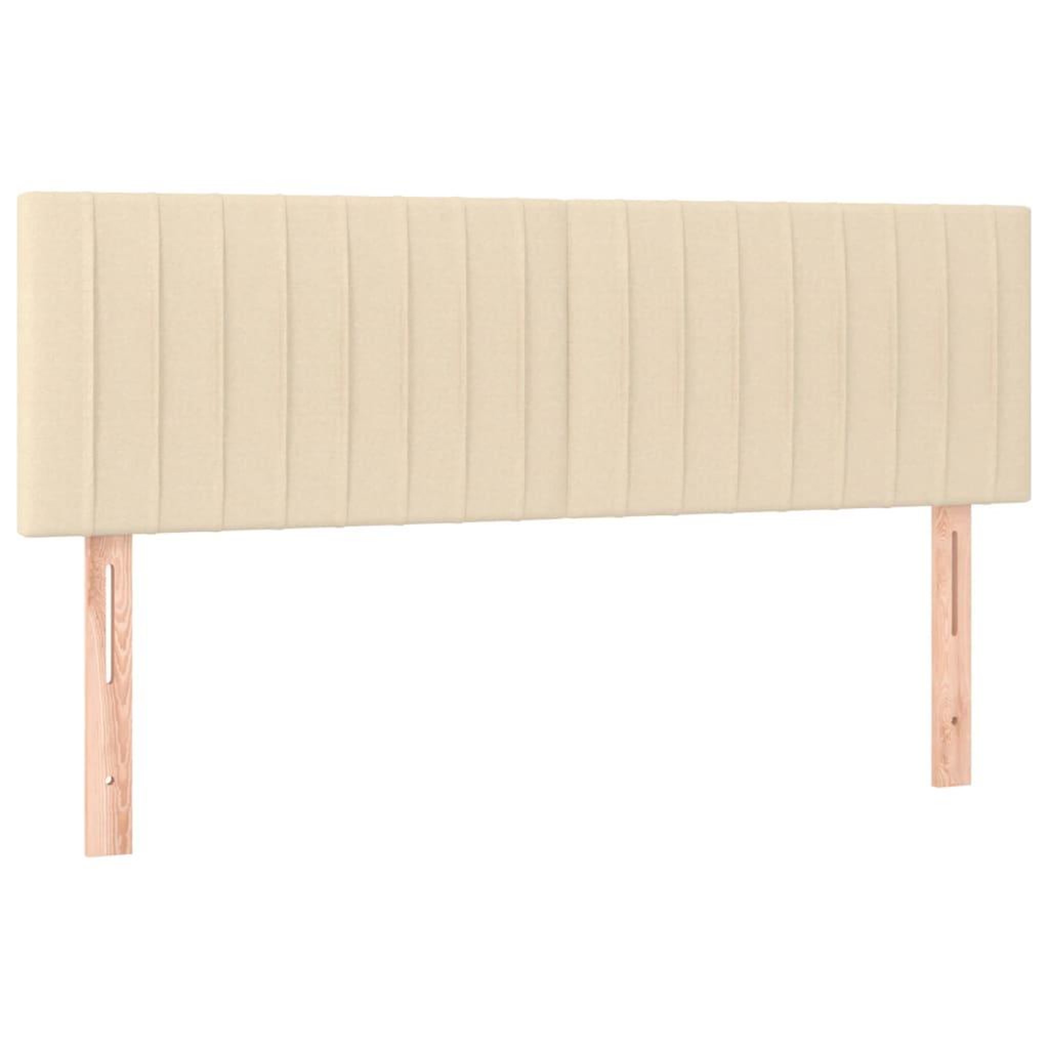 Voir la diapositive 2 : VIDAXL Tetes de lit 2 pcs Creme 72x5x78/88 cm Tissu