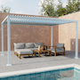 Voir la diapositive 2 : SWEEEK Pergola bioclimatique aluminium et acier lames orientables 4x3m Palace