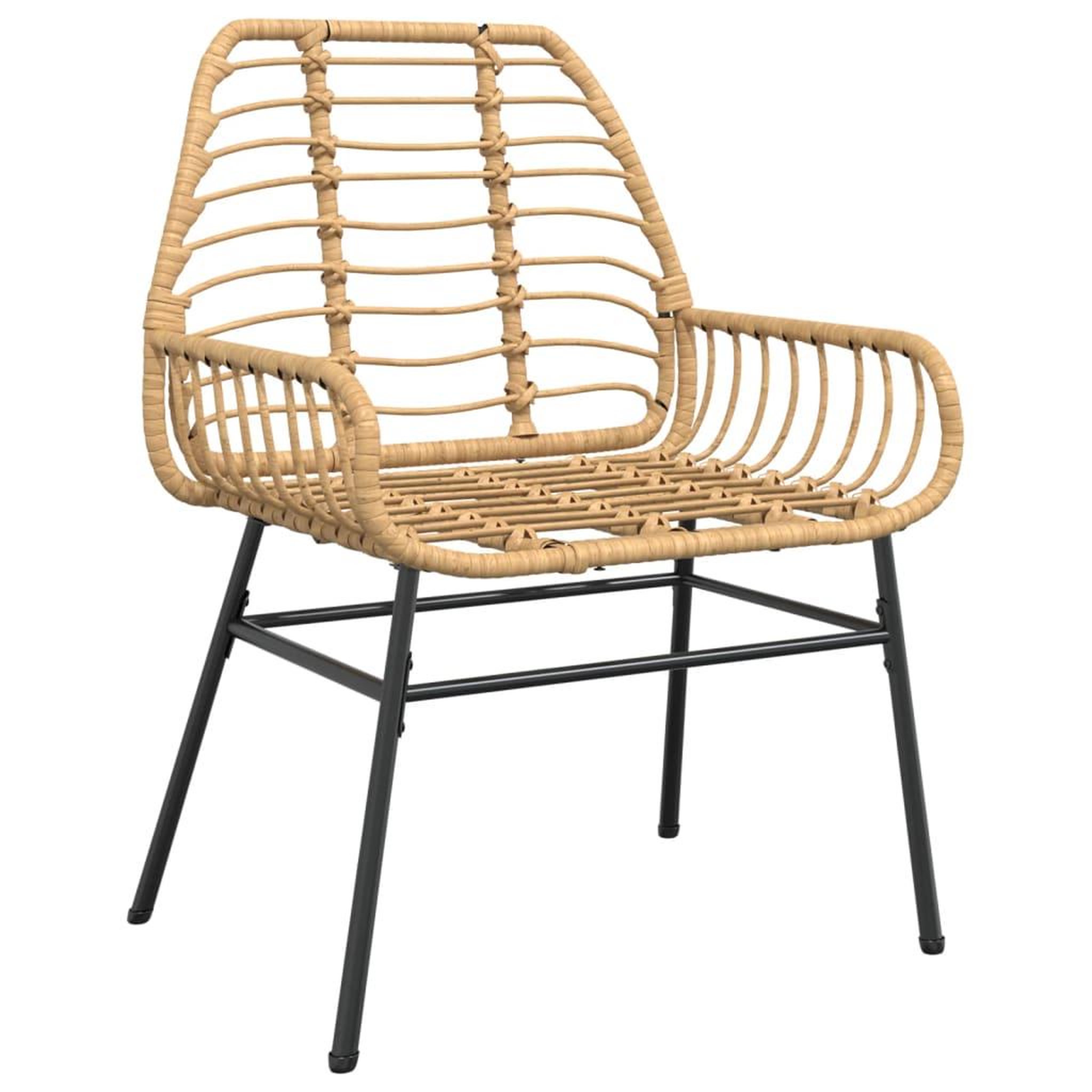 Voir la diapositive 4 : VIDAXL Chaises de jardin lot de 2 marron resine tressee