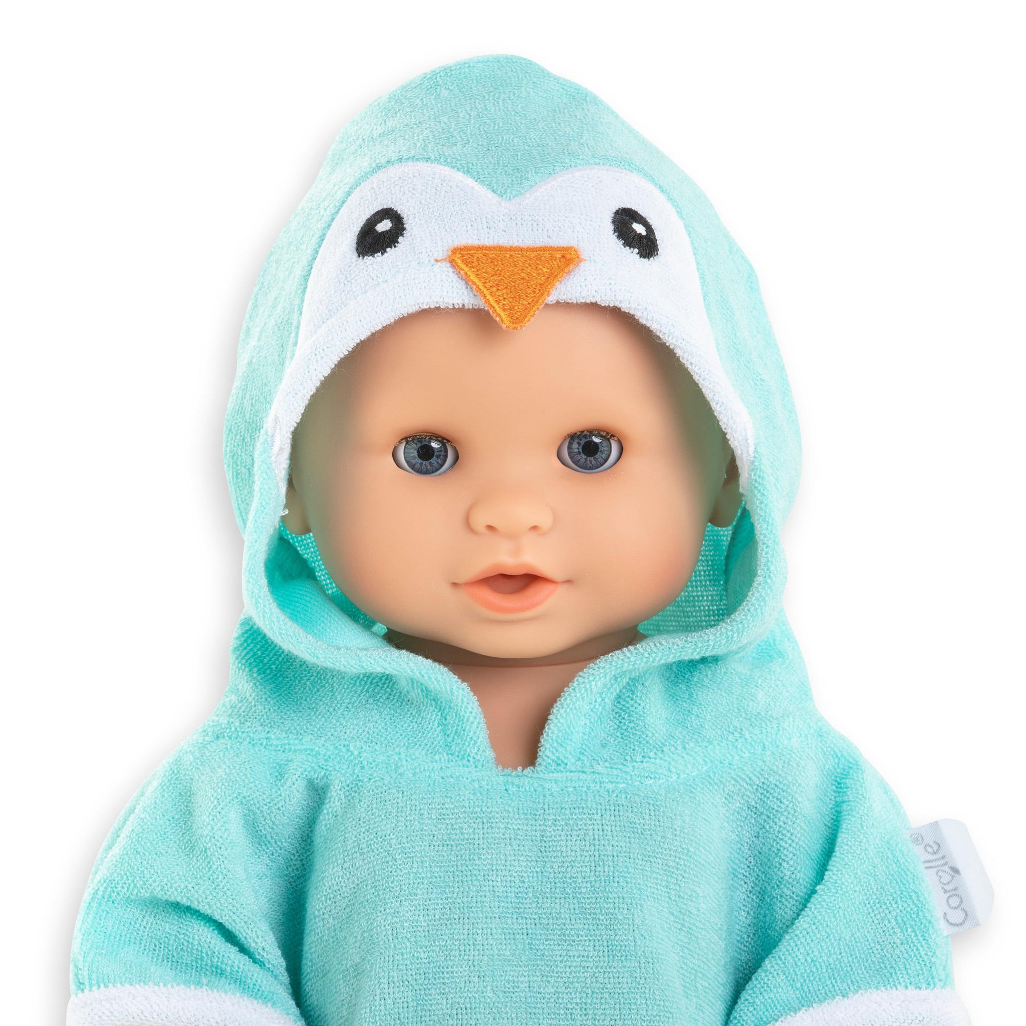 Voir la diapositive 3 : Corolle Cape de Bain Pingouin pour poupon 36 cm