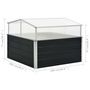 Voir la diapositive 6 : VIDAXL Serre Anthracite 100x100x77 cm Acier galvanise