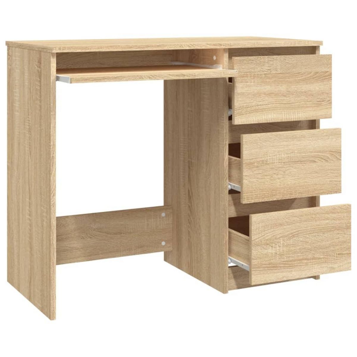 VIDAXL Bureau Chene sonoma 90x45x76 cm Bois d'ingenierie