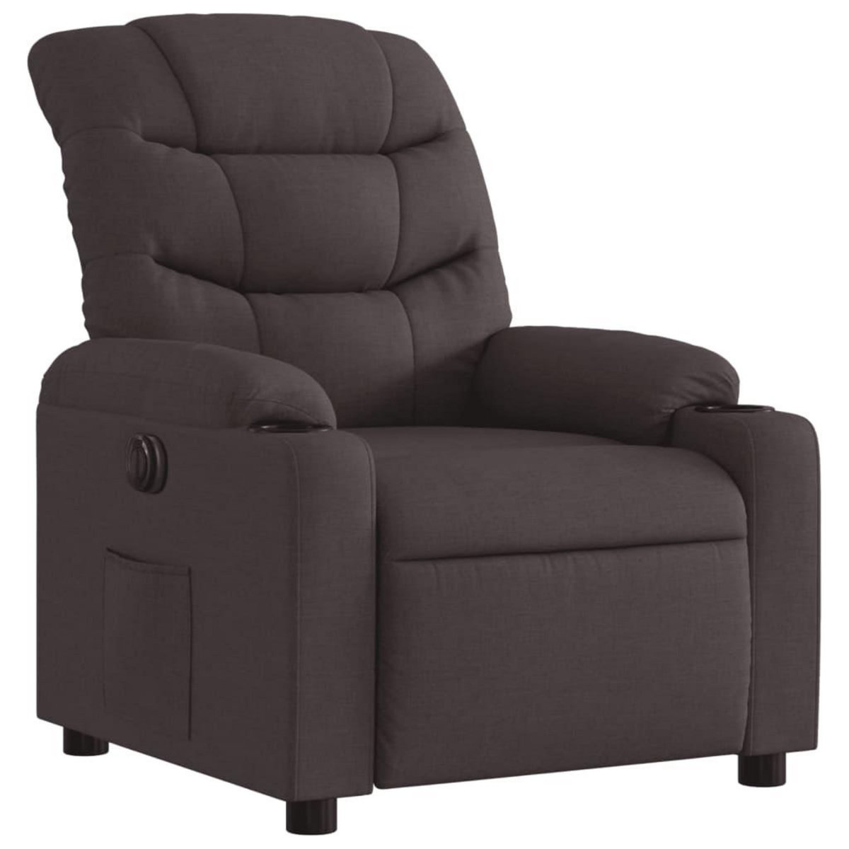 VIDAXL Fauteuil inclinable electrique Marron fonce Tissu
