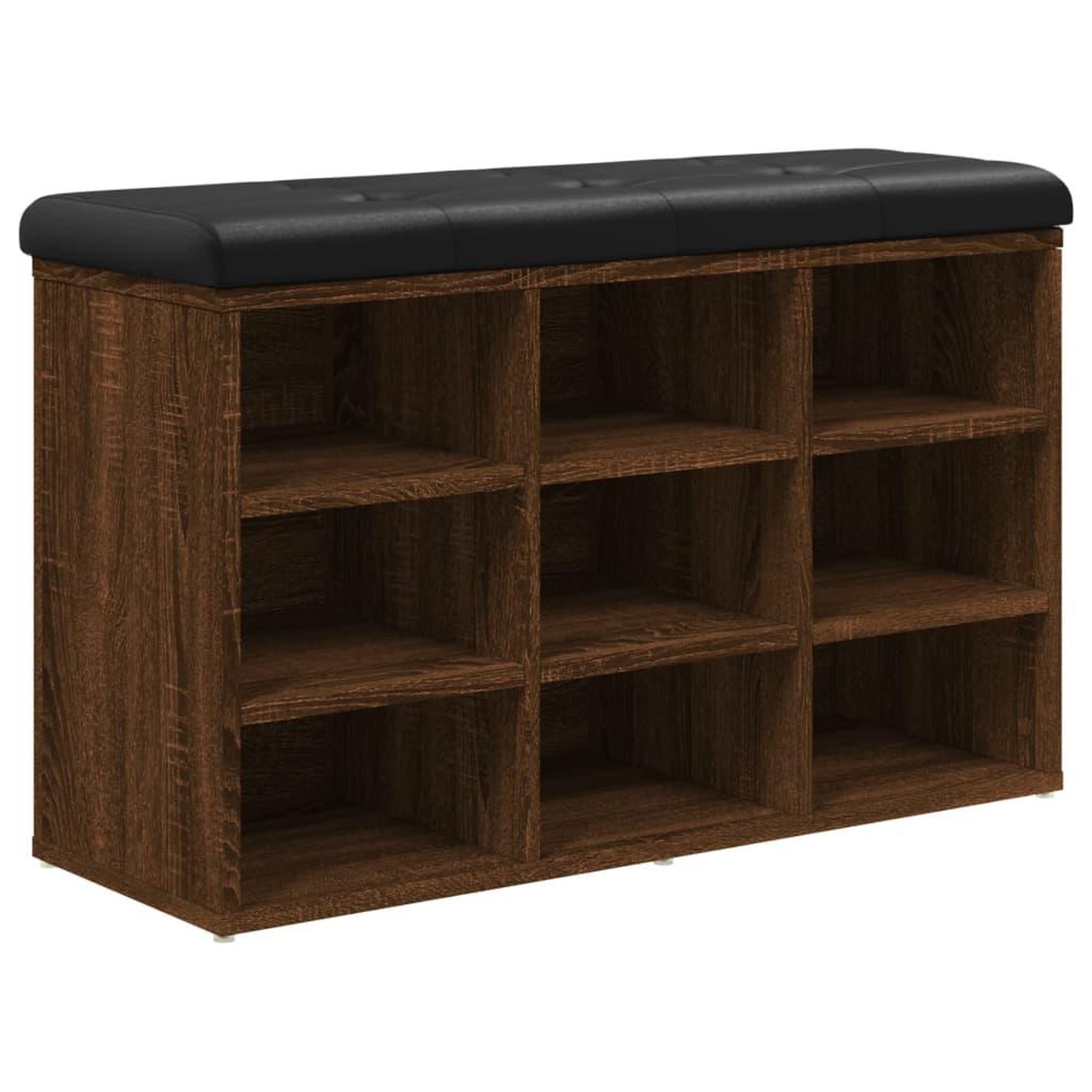 Voir la diapositive 2 : VIDAXL Banc a chaussures chene marron 82x32x50 cm Bois d'ingenierie