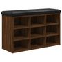 Voir la diapositive 2 : VIDAXL Banc a chaussures chene marron 82x32x50 cm Bois d'ingenierie