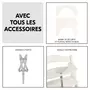HAUCK Chaise haute Beta+B Blanc + Coussin chaise haute en bois Highchair Pad Select Mickey Mouse Gris Anthracite